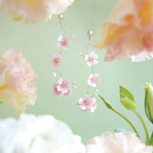 Load image into Gallery viewer, 櫻花小球耳環（長款）
